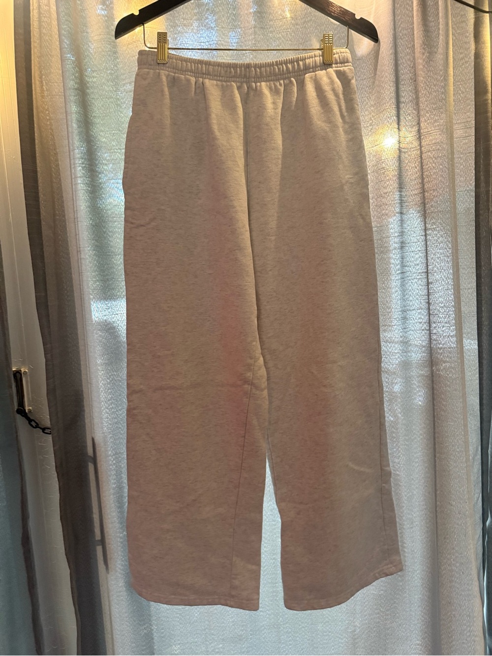 Brandy Melville Light Gray Drawstring Sweatpants On size